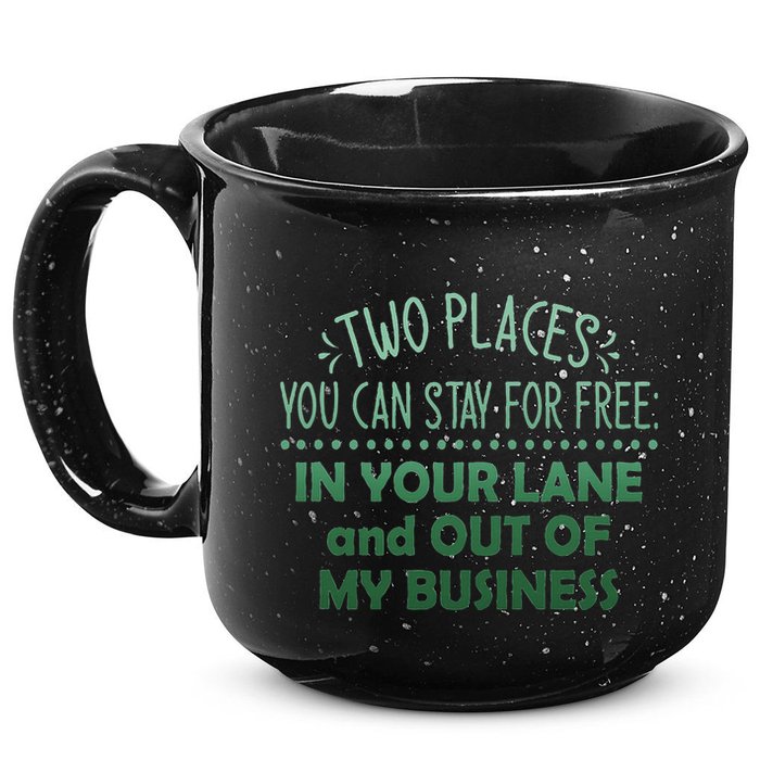 Two Places You Can Stay For Free In Your Lane And Business 15oz Campfire Ceramic Mug