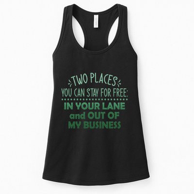 Two Places You Can Stay For Free In Your Lane And Business Womens Tank Top