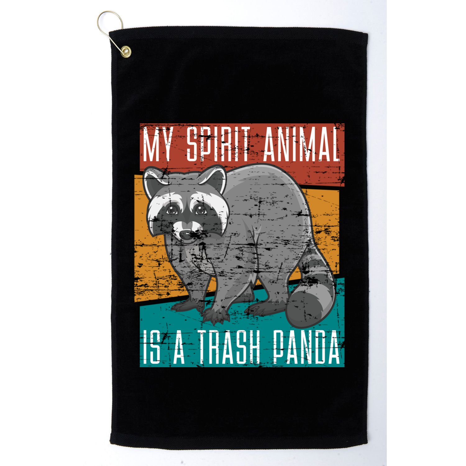 Trash Panda Zoo Keeper Gift Spirit Animal Racoon Cool Gift Golf Towel