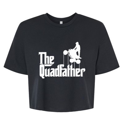 The Quadfather ATV Four Wheeler Quad Bike Gift Bella+Canvas Jersey Crop Tee