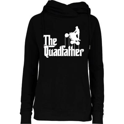 The Quadfather ATV Four Wheeler Quad Bike Gift Womens Funnel Neck Pullover Hood