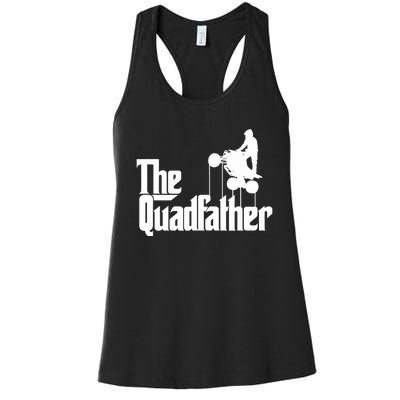 The Quadfather ATV Four Wheeler Quad Bike Gift Women's Racerback Tank