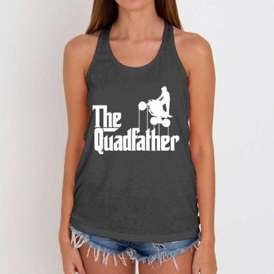 The Quadfather ATV Four Wheeler Quad Bike Gift Women's Knotted Racerback Tank