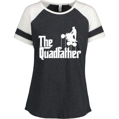 The Quadfather ATV Four Wheeler Quad Bike Gift Enza Ladies Jersey Colorblock Tee