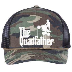 The Quadfather ATV Four Wheeler Quad Bike Gift Retro Rope Trucker Hat Cap