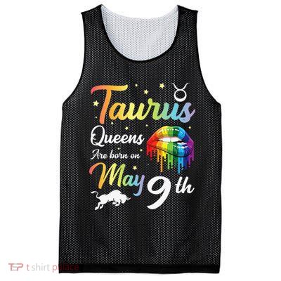 Taurus Queens Are Born On May 9th Happy Birthday To Me You Mesh Reversible Basketball Jersey Tank