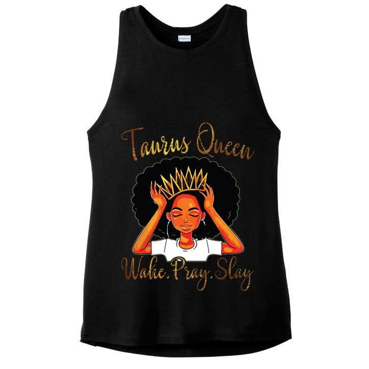 Taurus Queens Are Born In April 20 May 20 Gift Ladies PosiCharge Tri-Blend Wicking Tank