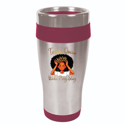 Taurus Queens Are Born In April 20 May 20 Gift 16oz Travel Tumbler