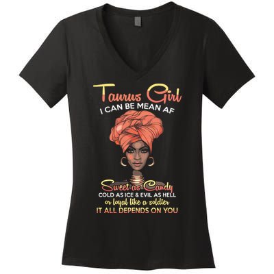 Taurus Queens Are Born In April 20 May 20 Gift Women's V-Neck T-Shirt