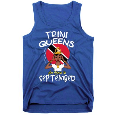 Trini Queens Are Born In September Gift Tank Top