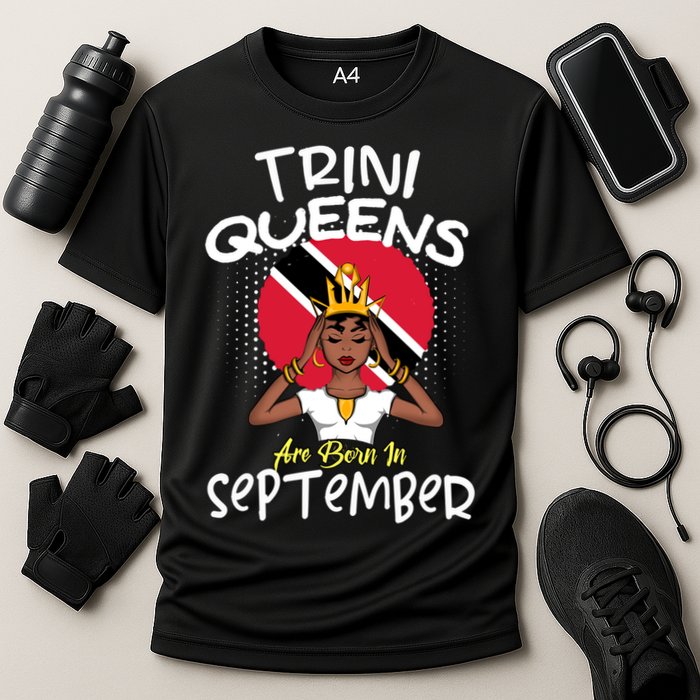 Trini Queens Are Born In September Gift Cooling Performance Crew T-Shirt