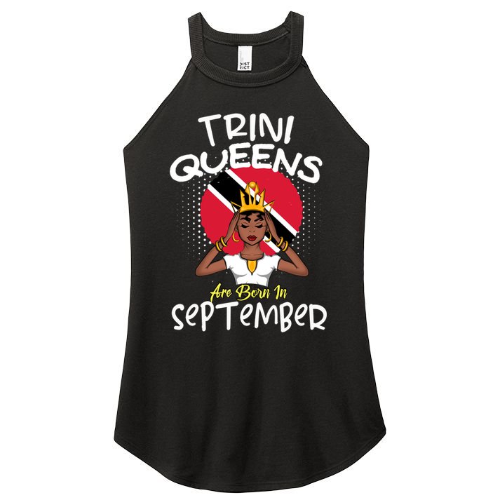 Trini Queens Are Born In September Gift Women's Perfect Tri Rocker Tank