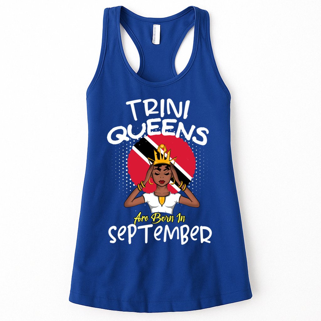 Trini Queens Are Born In September Gift Womens Tank Top