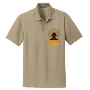 Taurus Queen Black Woman Afro Natural Hair African American Dry Zone Grid Polo