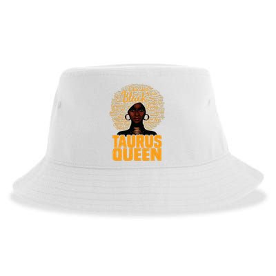 Taurus Queen Black Woman Afro Natural Hair African American Sustainable Bucket Hat