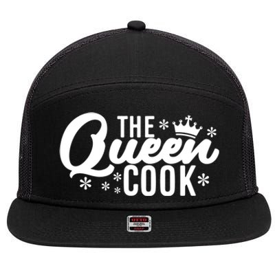 The Queen Cook Kitchen Meaningful Gift 7 Panel Mesh Trucker Snapback Hat