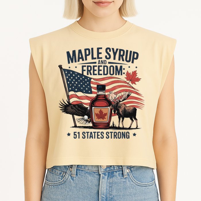 Trump Q Canada 51st State Of Usa Garment-Dyed Women's Muscle Tee