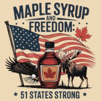 Trump Q Canada 51st State Of Usa Drawstring Bag
