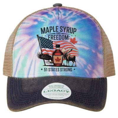 Trump Q Canada 51st State Of Usa Legacy Tie Dye Trucker Hat