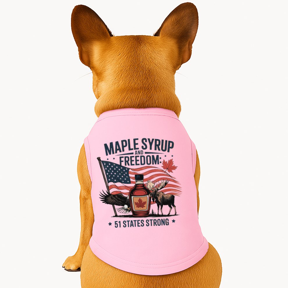 Trump Q Canada 51st State Of Usa Doggie Tank