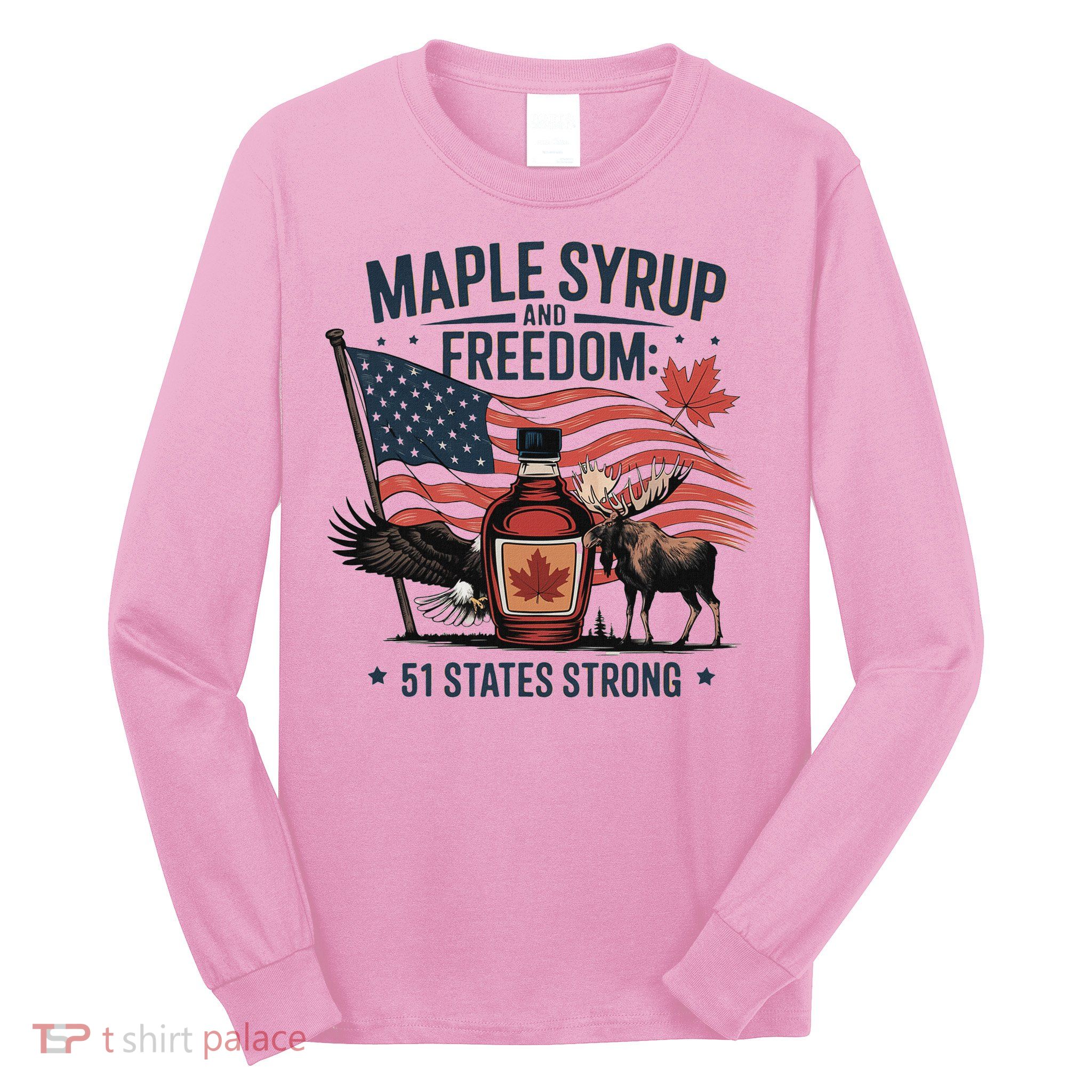 Trump Q Canada 51st State Of Usa Long Sleeve Shirt