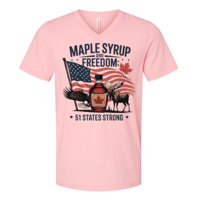 Trump Q Canada 51st State Of Usa V-Neck T-Shirt