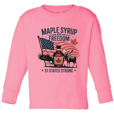 Trump Q Canada 51st State Of Usa Toddler Long Sleeve Shirt
