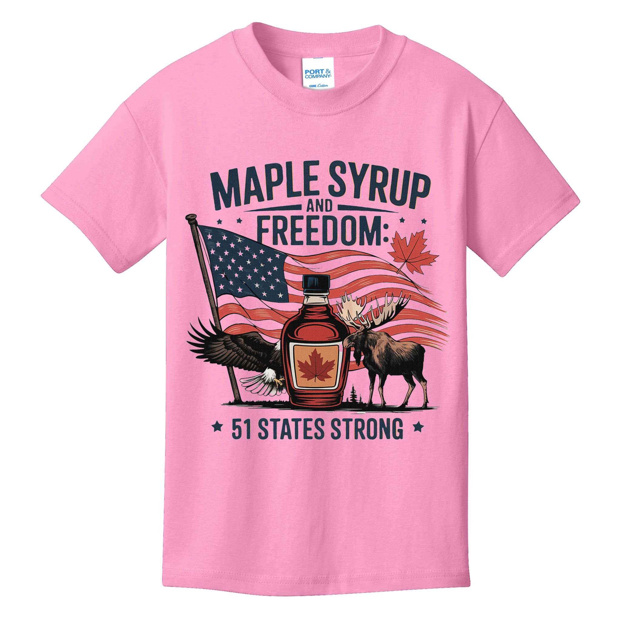 Trump Q Canada 51st State Of Usa Kids T-Shirt