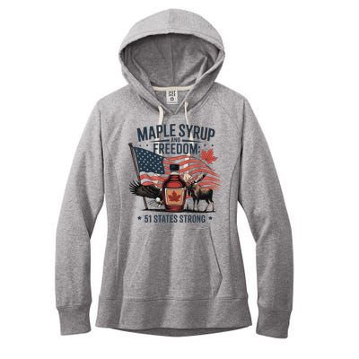 Trump Q Canada 51st State Of Usa Women's Fleece Hoodie