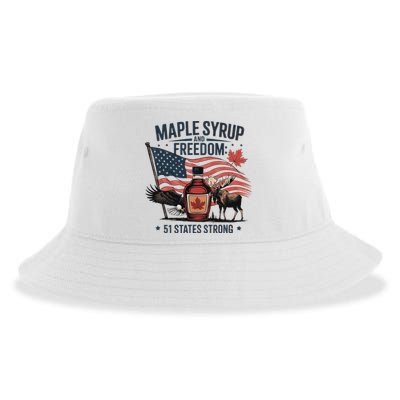 Trump Q Canada 51st State Of Usa Sustainable Bucket Hat