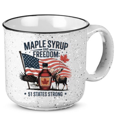 Trump Q Canada 51st State Of Usa 15oz Campfire Ceramic Mug