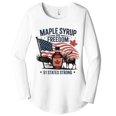 Trump Q Canada 51st State Of Usa Women's Perfect Tri Tunic Long Sleeve Shirt