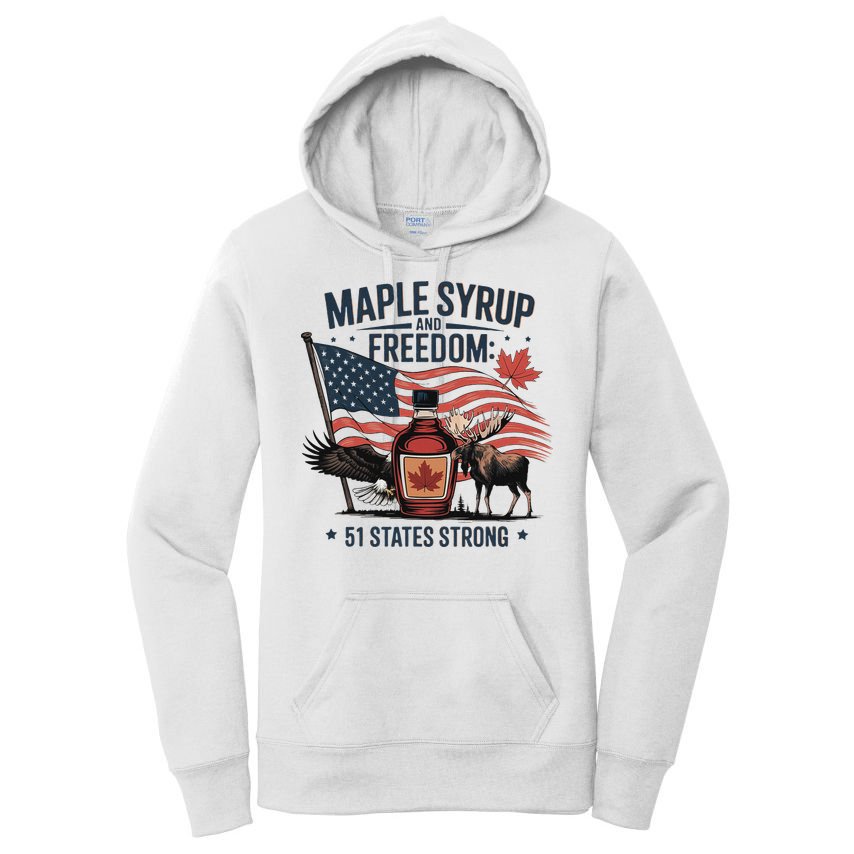 Trump Q Canada 51st State Of Usa Women's Pullover Hoodie