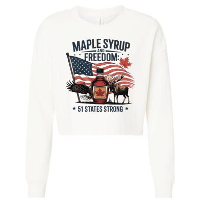 Trump Q Canada 51st State Of Usa Cropped Pullover Crew