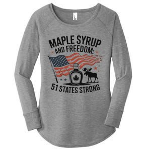 Trump Quote Canada 51st State Of Usa Women's Perfect Tri Tunic Long Sleeve Shirt