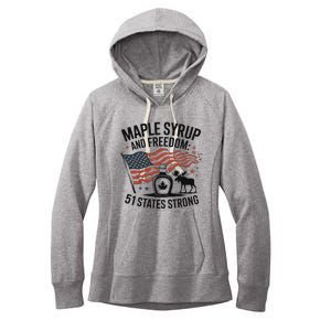 Trump Quote Canada 51st State Of Usa Women's Fleece Hoodie