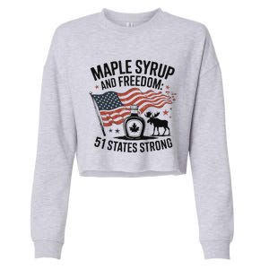 Trump Quote Canada 51st State Of Usa Cropped Pullover Crew