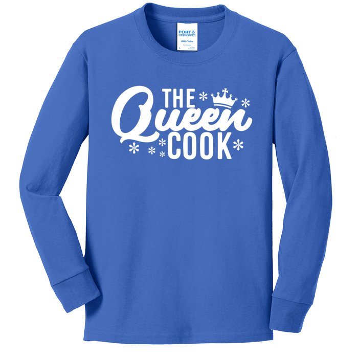 The Queen Cook Gift Kids Long Sleeve Shirt