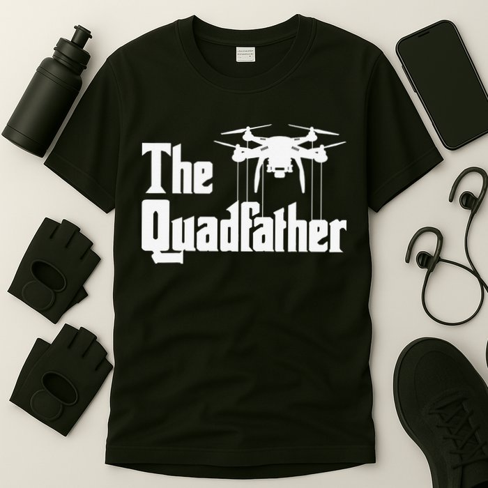 The Quadfather Drone Pilot Quadcopter Operator RC Flight T-Shirt