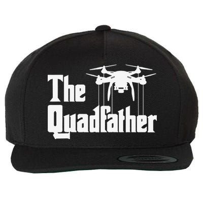 The Quadfather Drone Pilot Quadcopter Operator RC Flight Wool Snapback Cap
