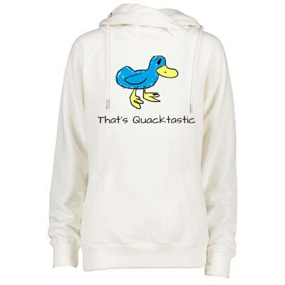 ThatS Quacktastic Funny Blue Duck Womens Funnel Neck Pullover Hood