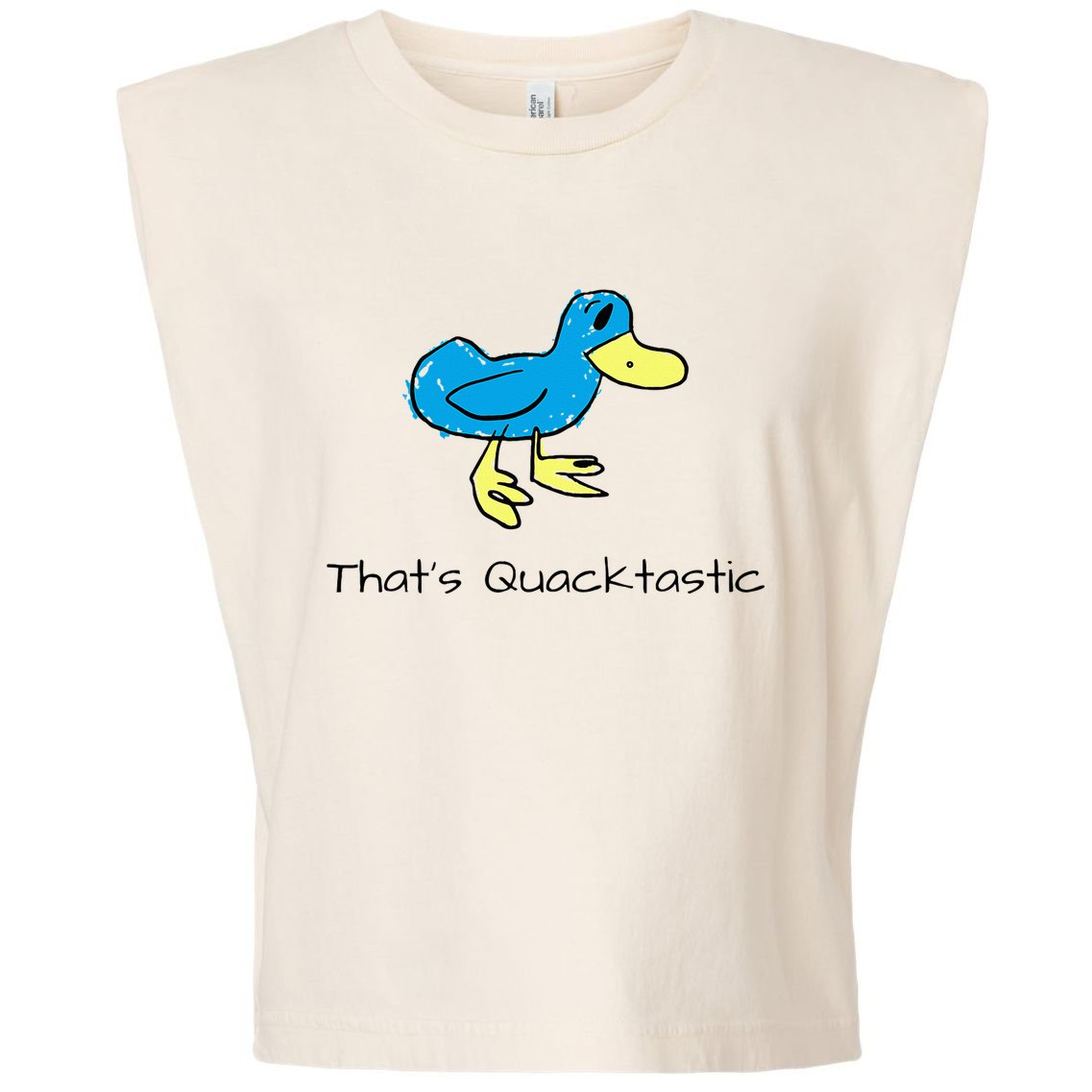 ThatS Quacktastic Funny Blue Duck Garment-Dyed Women's Muscle Tee