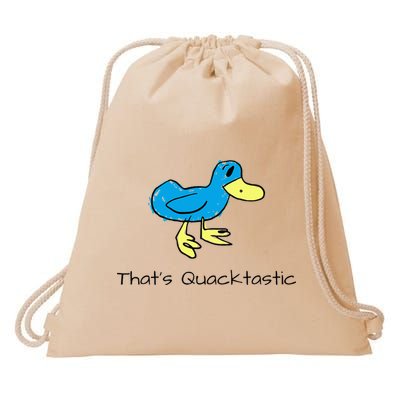 ThatS Quacktastic Funny Blue Duck Drawstring Bag