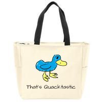 ThatS Quacktastic Funny Blue Duck Zip Tote Bag