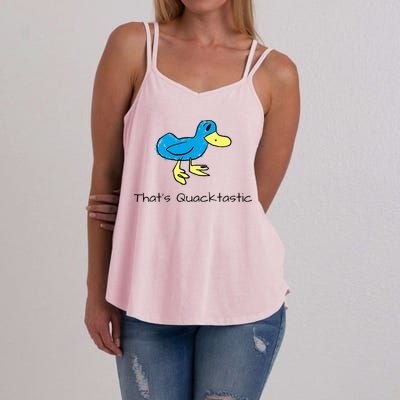 ThatS Quacktastic Funny Blue Duck Women's Strappy Tank