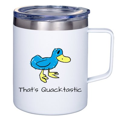 ThatS Quacktastic Funny Blue Duck 12oz Stainless Steel Coffee Mug
