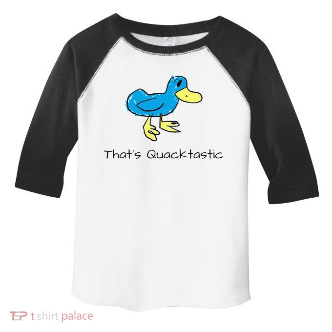 ThatS Quacktastic Funny Blue Duck Toddler Fine Jersey T-Shirt