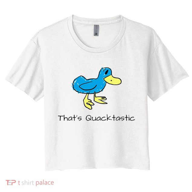 ThatS Quacktastic Funny Blue Duck Crop Top