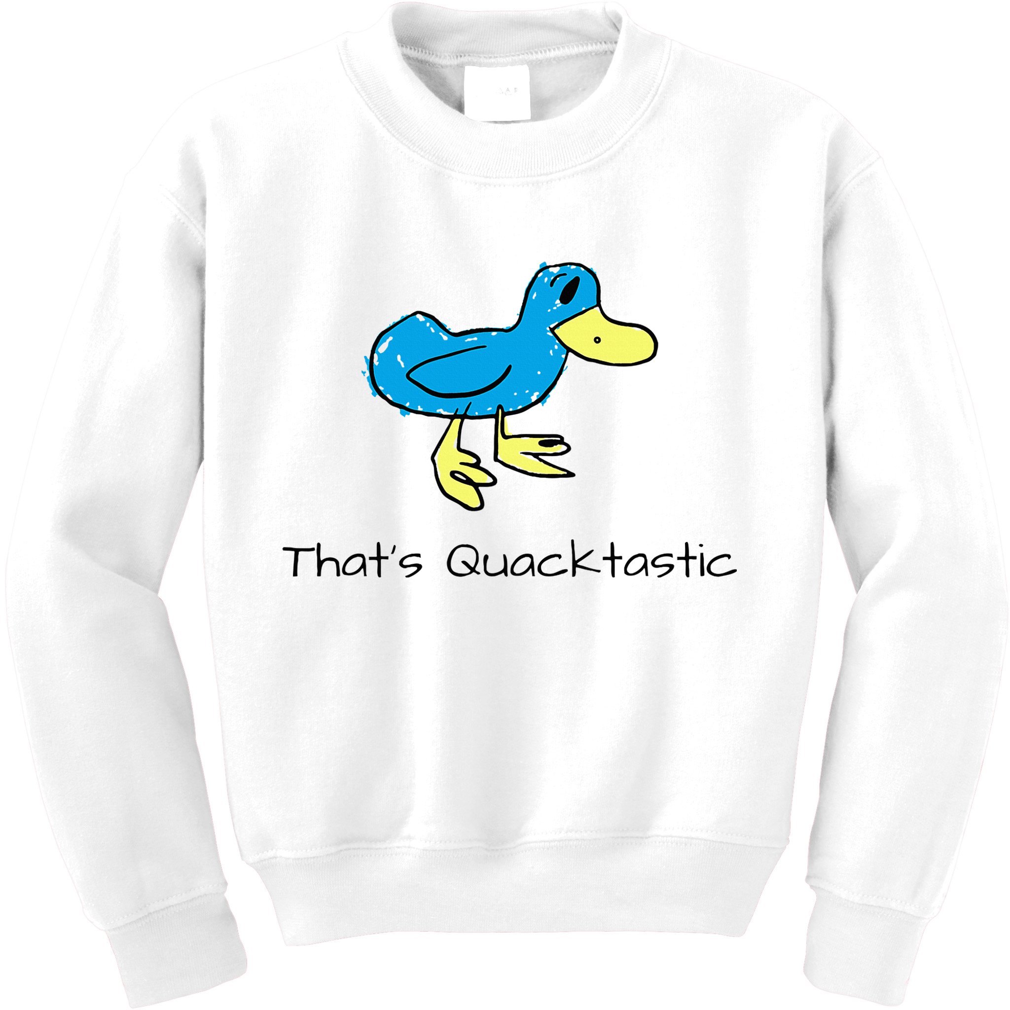 ThatS Quacktastic Funny Blue Duck Kids Sweatshirt