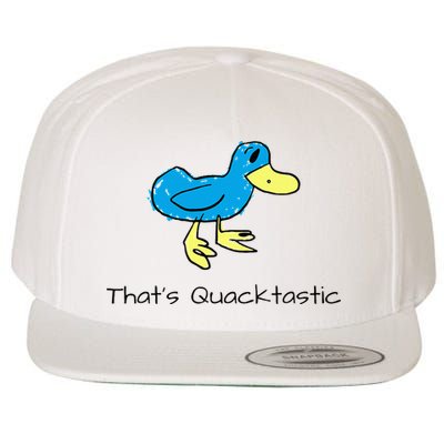 ThatS Quacktastic Funny Blue Duck Wool Snapback Cap